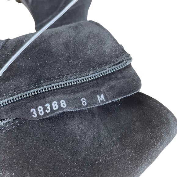 La Canadienne NWOB Halo Buckled Booties Black Suede Size 8 Floor Model Side Zip - Picture 11 of 11